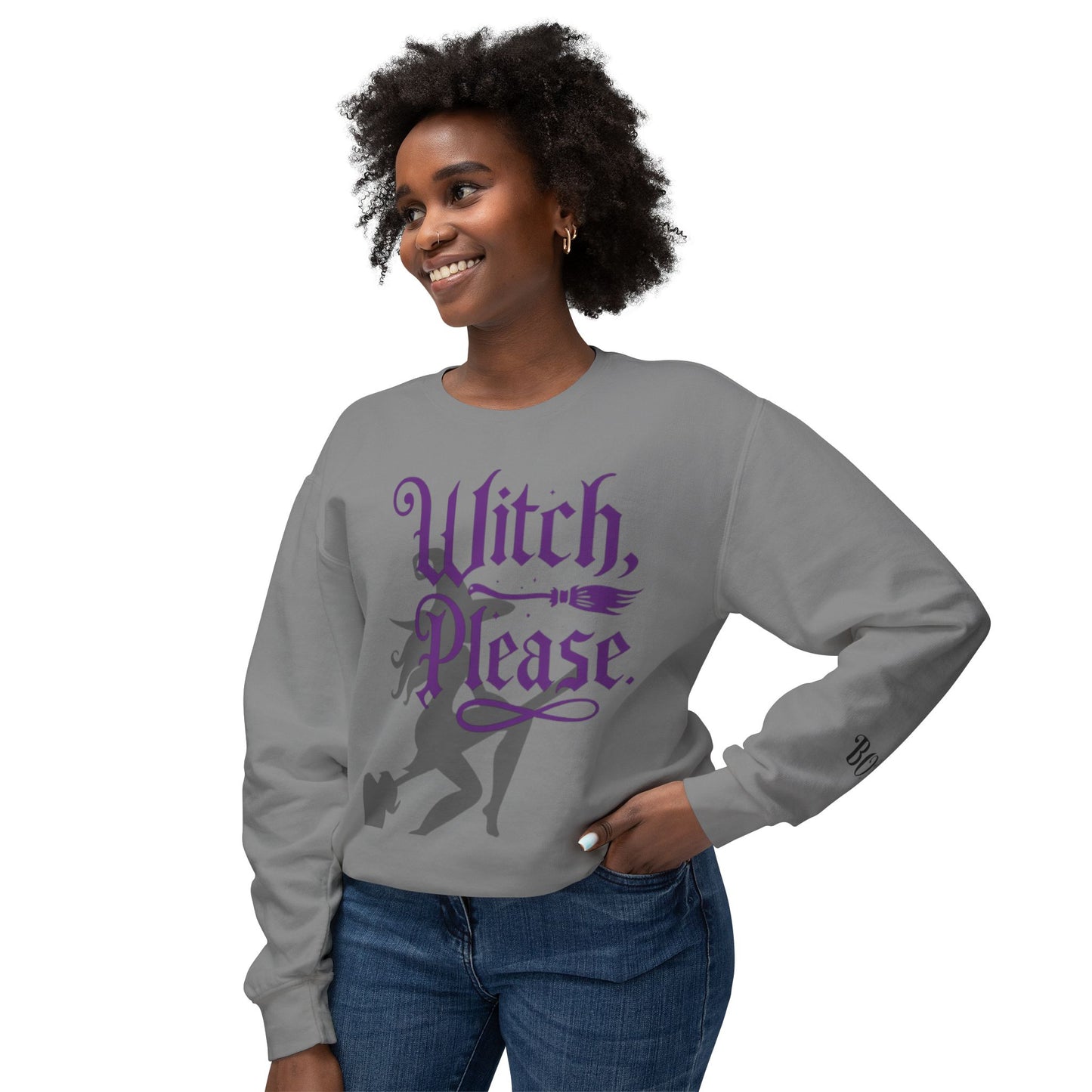 Witch Please Crewneck Sweatshirt, Women Halloween Apparel, Cozy Gift for Witches, Fall Fashion, Casual Wear, Spooky Season