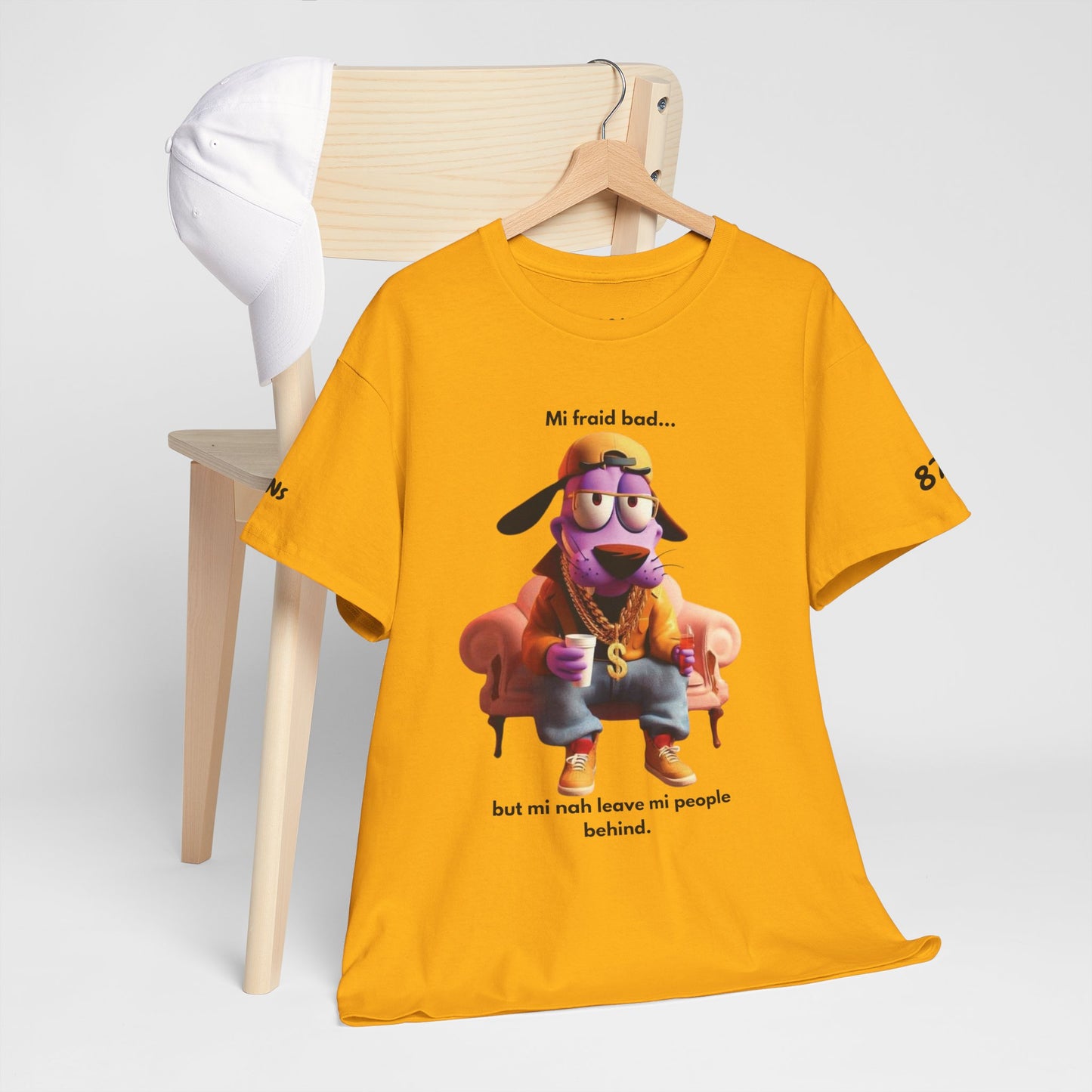 Vibrant Courage Graphic Tee, Fun Unisex Cotton Shirt, Funny Casual Wear, Unique Gift for Friends, Meme Apparel, Personal Style Statement