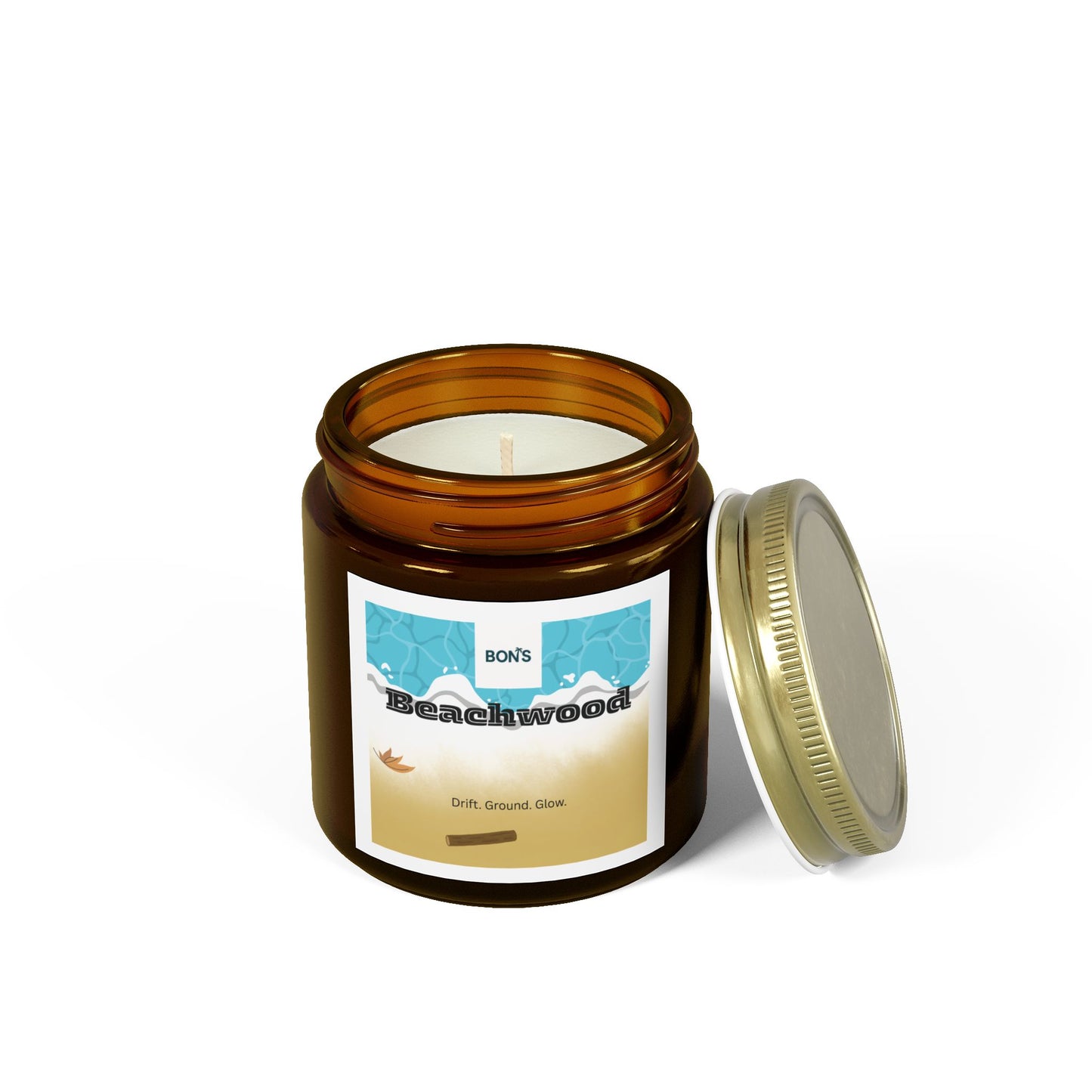 Beachwood Scented Candle, Cozy Aromatherapy Gift, Home Decor, Relaxation Candle, Self-Care Essential, Nature-Inspired Gift