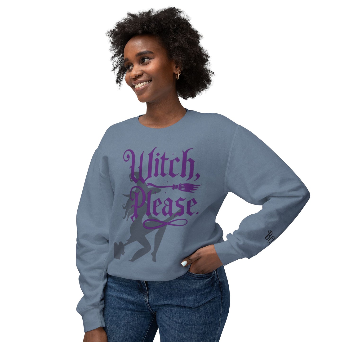 Witch Please Crewneck Sweatshirt, Women Halloween Apparel, Cozy Gift for Witches, Fall Fashion, Casual Wear, Spooky Season