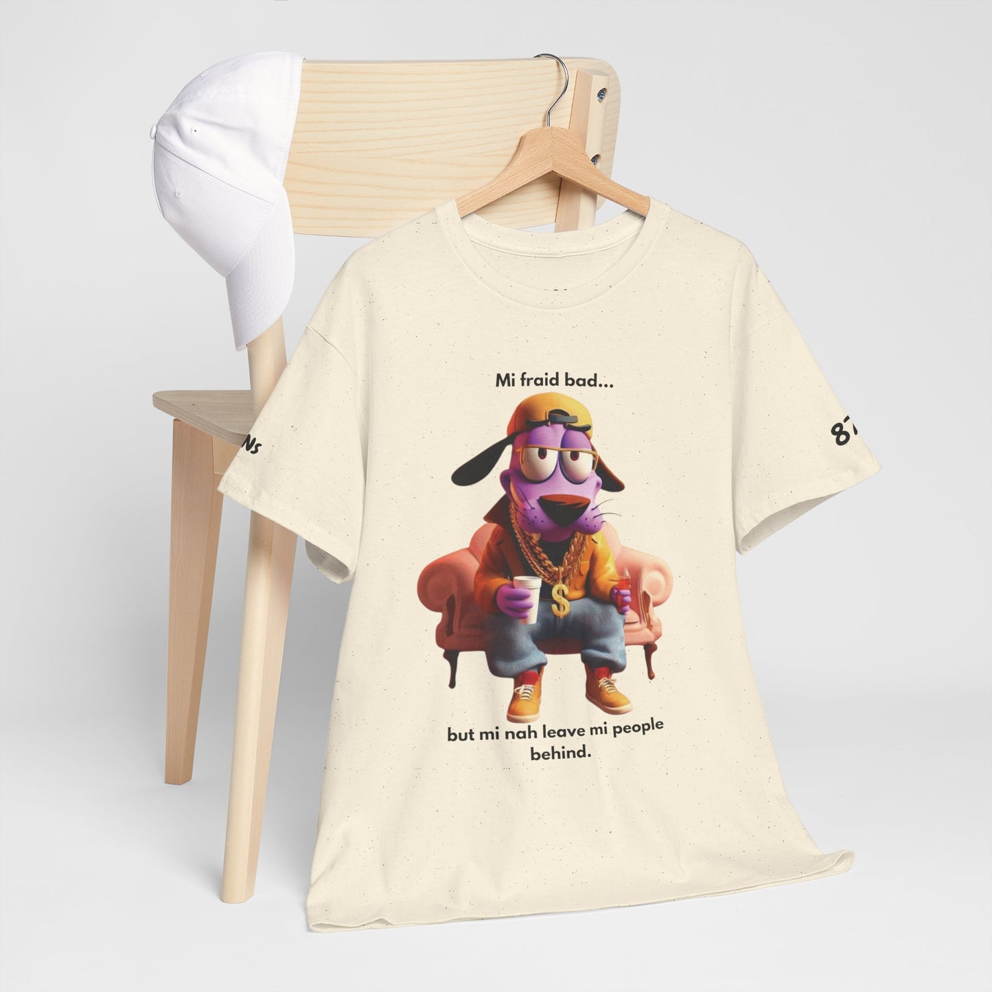 Vibrant Courage Graphic Tee, Fun Unisex Cotton Shirt, Funny Casual Wear, Unique Gift for Friends, Meme Apparel, Personal Style Statement