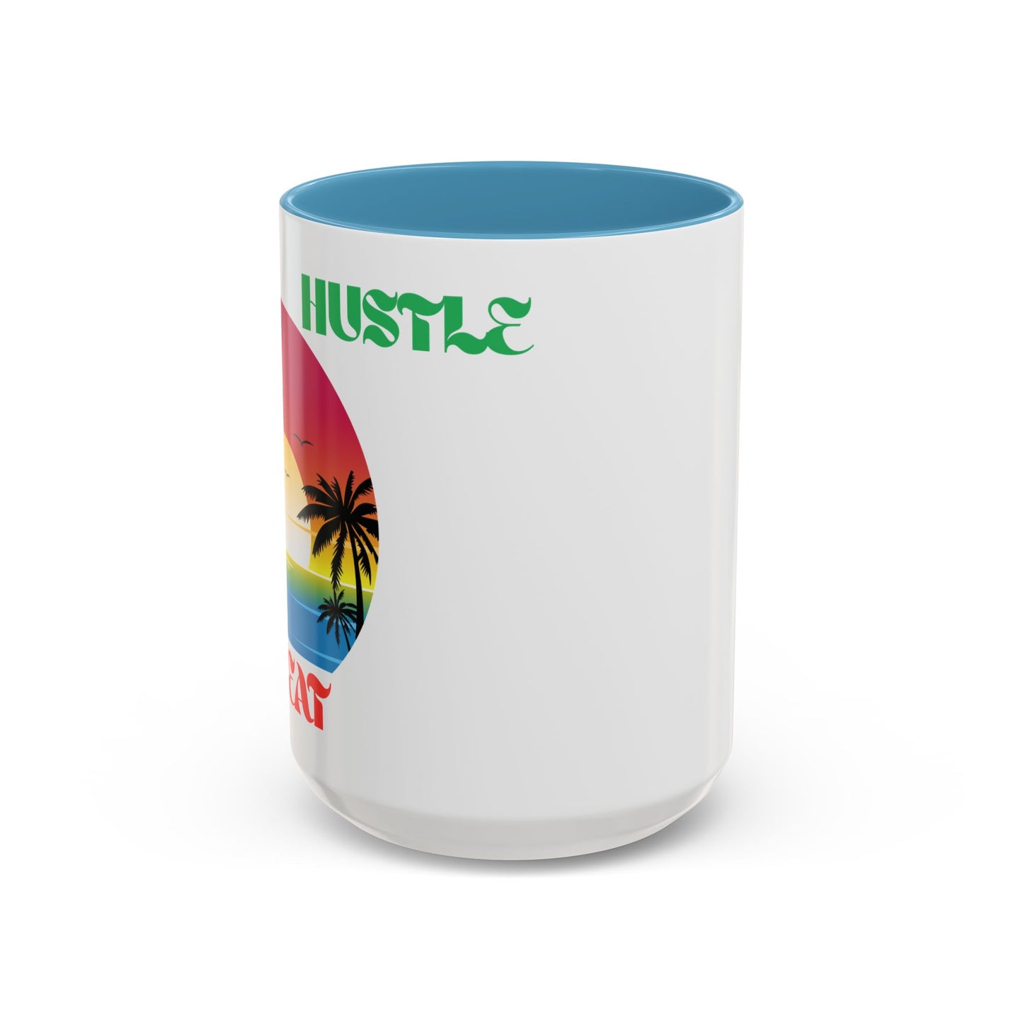 Tropical Hustle Coffee Mug - Relaxing Beach Vibes, Perfect Gift for Coffee Lovers, Motivational Cup for Home and Office