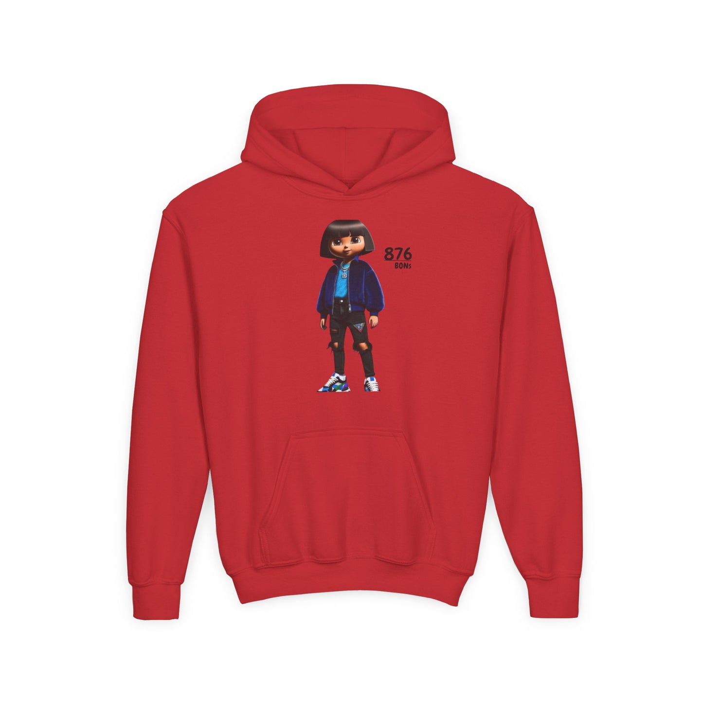 Youth Fashion Hoodie with Trendy Graphic, Cool Casual Wear for Kids, Gift for Birthday, Back-to-School, Everyday Style
