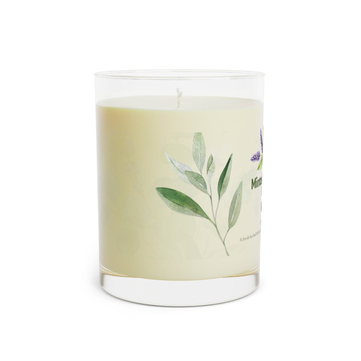 Minted Lavender & Sage Scented Candle, Relaxing Aromatherapy Candle, Eco-Friendly Home Decor, Gift for Her, Spa Day Essentials
