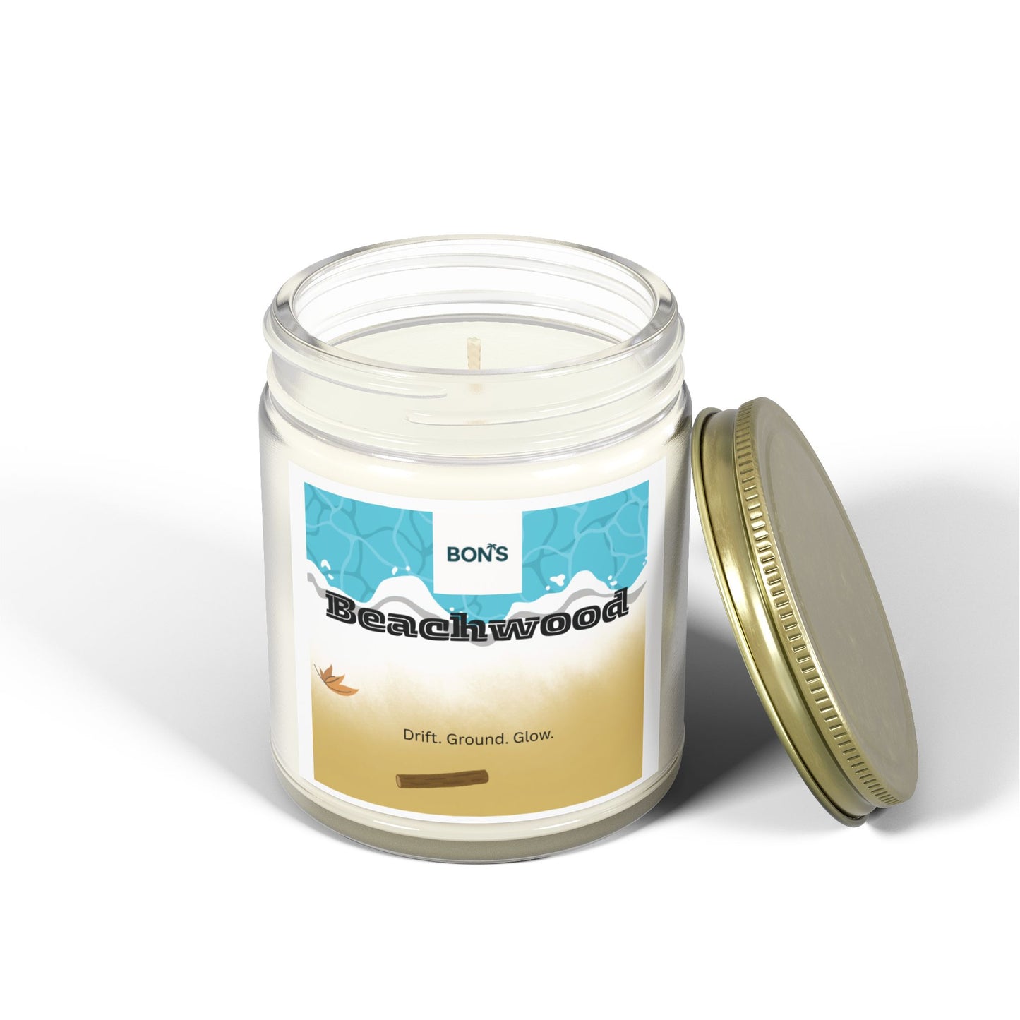Beachwood Scented Candle, Cozy Aromatherapy Gift, Home Decor, Relaxation Candle, Self-Care Essential, Nature-Inspired Gift