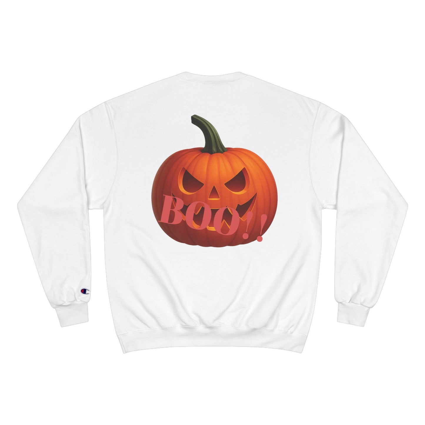 Halloween Pumpkin Champion Sweatshirt | Boo! Fall Fashion, Cozy Sweater, Spooky Season Gift, Autumn Apparel, Trick or Treat Style