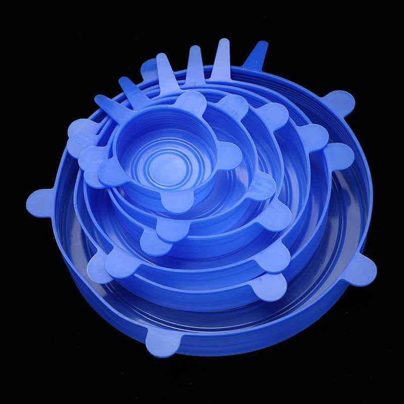 6 Silicone Stretch Lids - Reusable Covers for Food Storage and Freshness - BON's