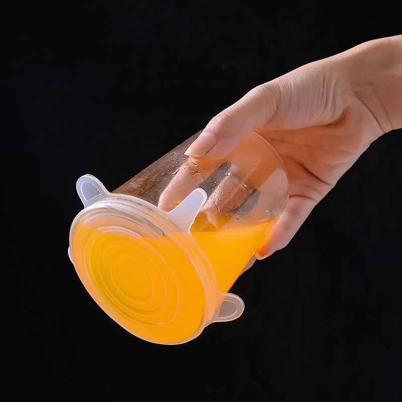 6 Silicone Stretch Lids - Reusable Covers for Food Storage and Freshness - BON's