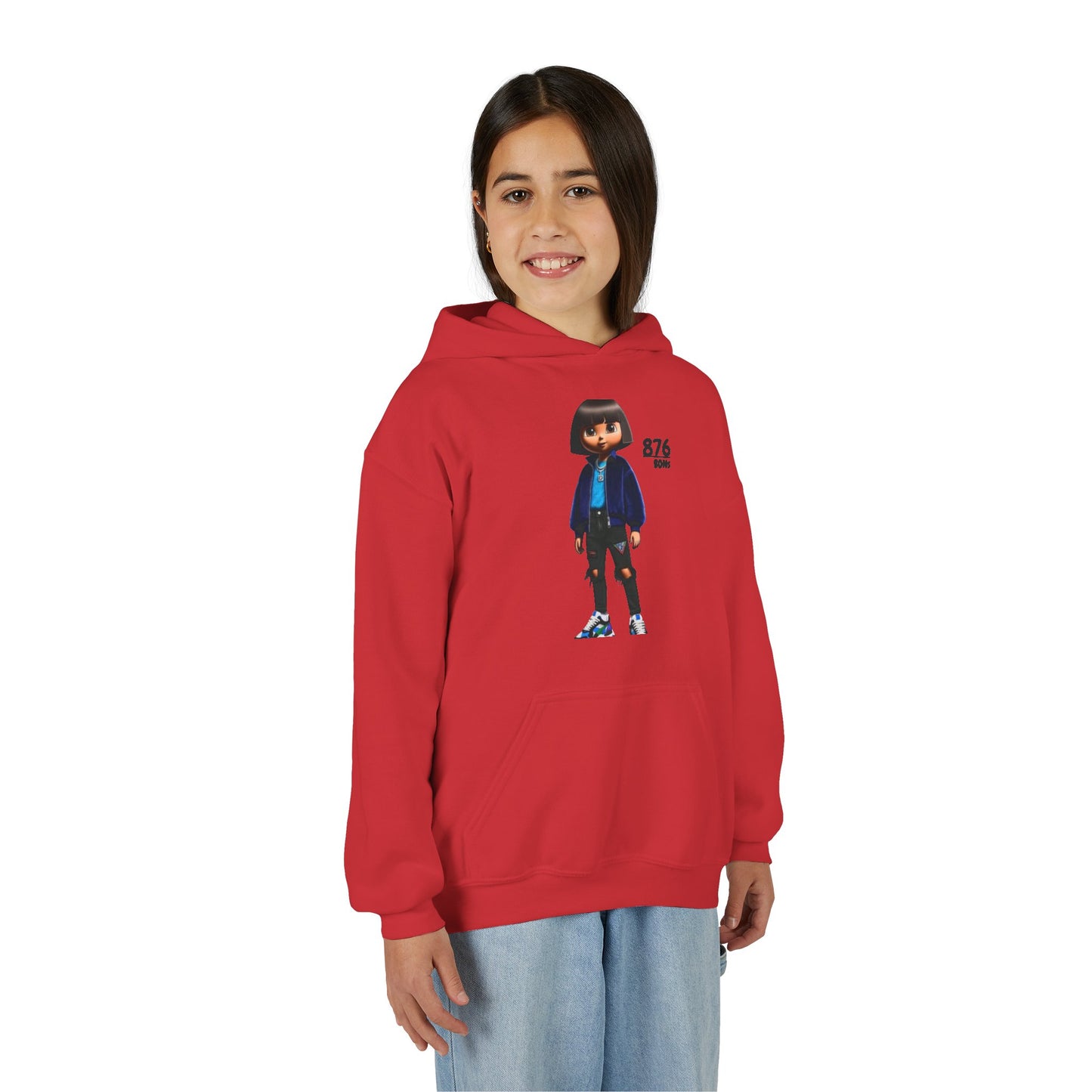 Youth Fashion Hoodie with Trendy Graphic, Cool Casual Wear for Kids, Gift for Birthday, Back-to-School, Everyday Style