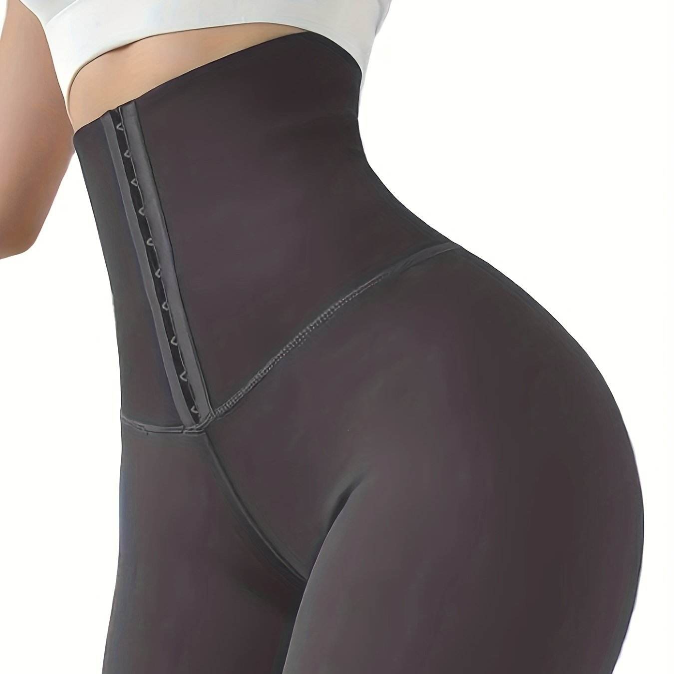Women’s High-Waist Tummy Control Leggings - Olive Green, Thickened, Stretchy, Button Closure for Butt Lifting & Belly Smoothing, Long Length Skinny Jeans - BON's