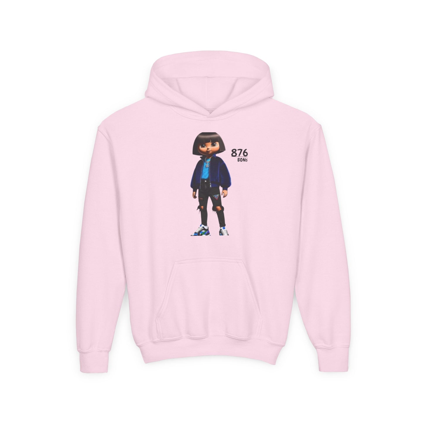 Youth Fashion Hoodie with Trendy Graphic, Cool Casual Wear for Kids, Gift for Birthday, Back-to-School, Everyday Style