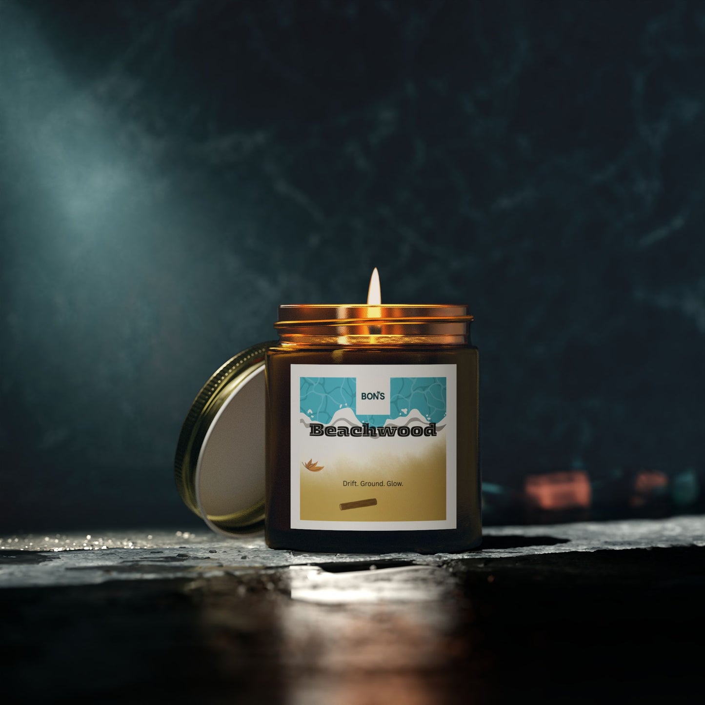 Beachwood Scented Candle, Cozy Aromatherapy Gift, Home Decor, Relaxation Candle, Self-Care Essential, Nature-Inspired Gift