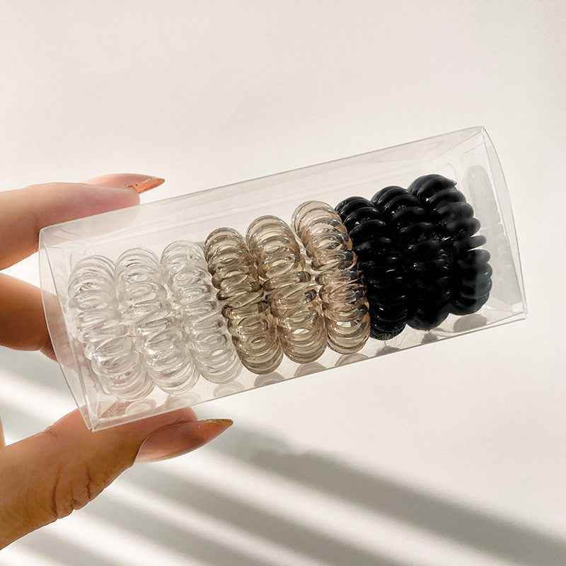Spiral No-Crease Ponytail Holders for All-Day Comfort - 9 pcs - BON's