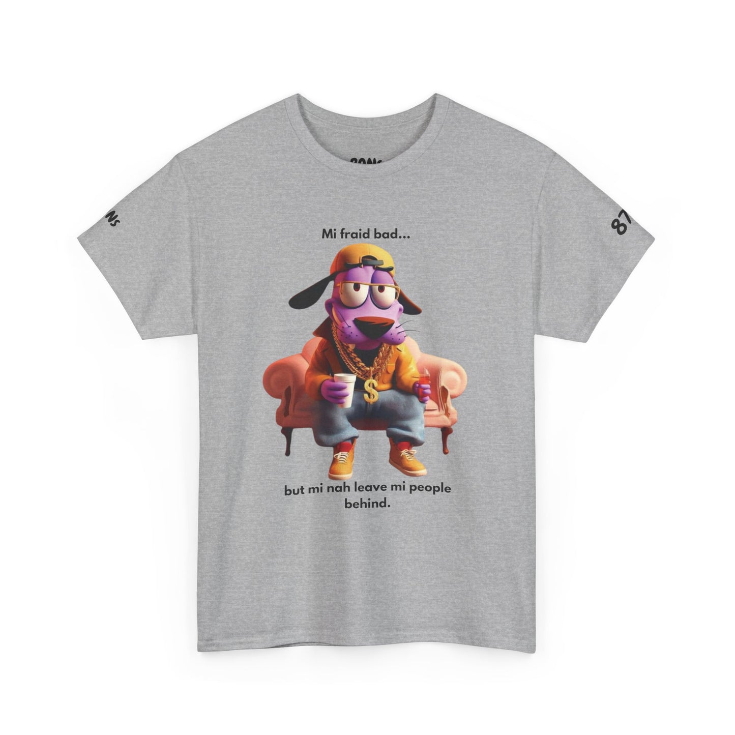 Vibrant Courage Graphic Tee, Fun Unisex Cotton Shirt, Funny Casual Wear, Unique Gift for Friends, Meme Apparel, Personal Style Statement