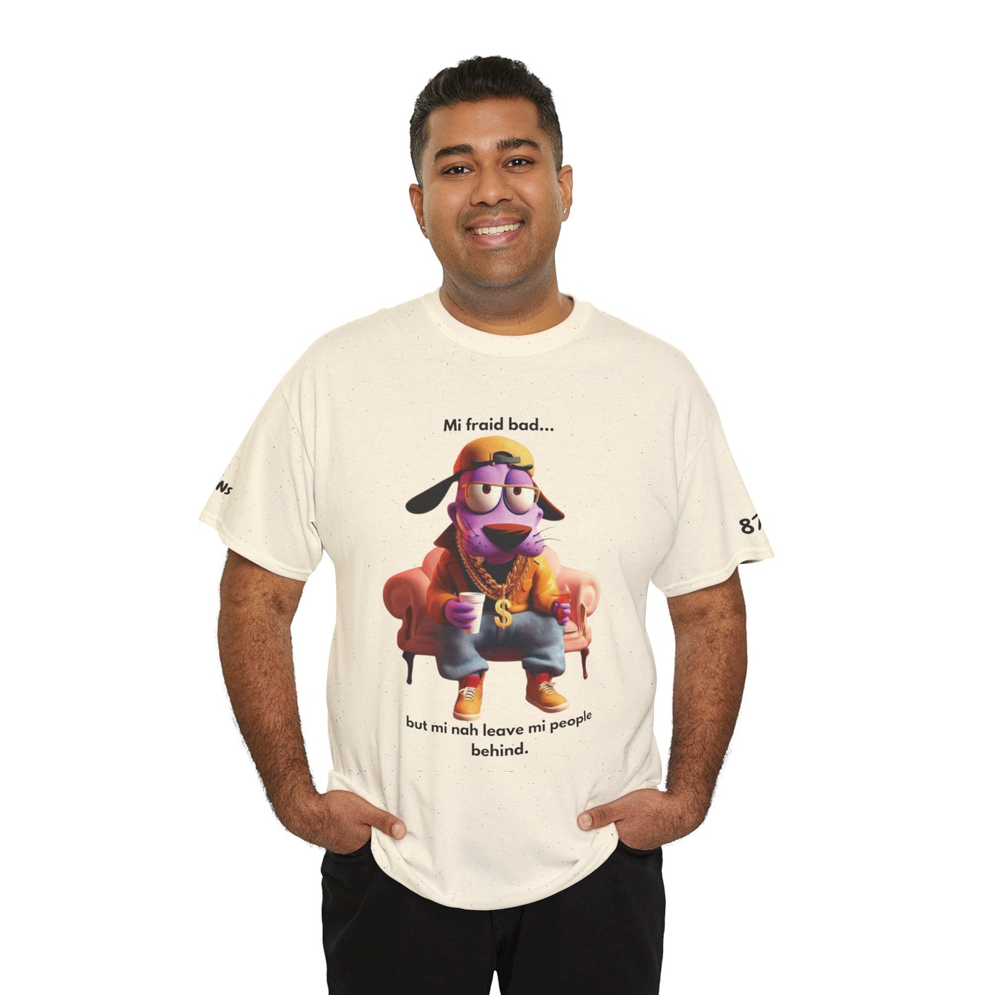 Vibrant Courage Graphic Tee, Fun Unisex Cotton Shirt, Funny Casual Wear, Unique Gift for Friends, Meme Apparel, Personal Style Statement