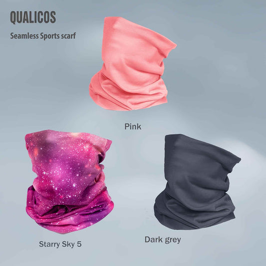 QUALICOS Sports Scarf - Versatile Neck Gaiter, Headband & Wristband with Galaxy & Starry Night Patterns, Unisex All-Season Outdoor Gear for Hiking, Cycling & Fitness - BON's