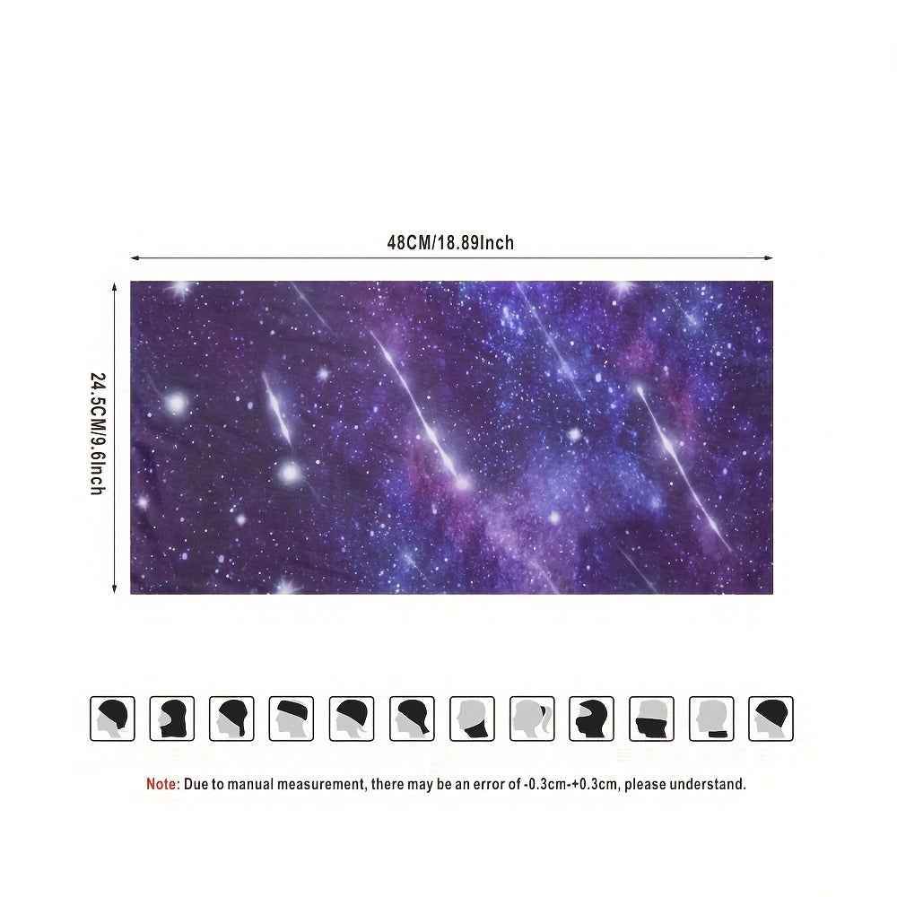 QUALICOS Sports Scarf - Versatile Neck Gaiter, Headband & Wristband with Galaxy & Starry Night Patterns, Unisex All-Season Outdoor Gear for Hiking, Cycling & Fitness - BON's