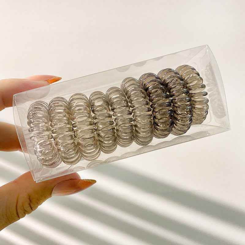 Spiral No-Crease Ponytail Holders for All-Day Comfort - 9 pcs - BON's