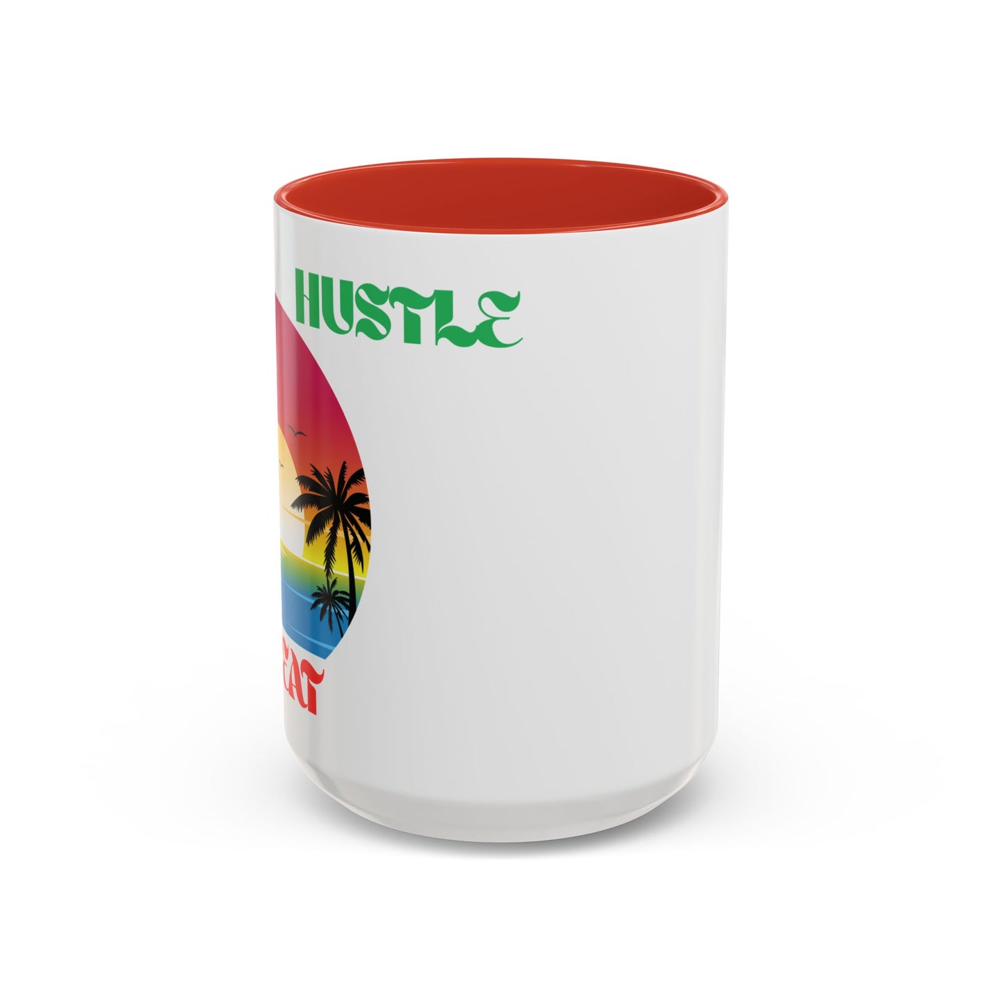 Tropical Hustle Coffee Mug - Relaxing Beach Vibes, Perfect Gift for Coffee Lovers, Motivational Cup for Home and Office