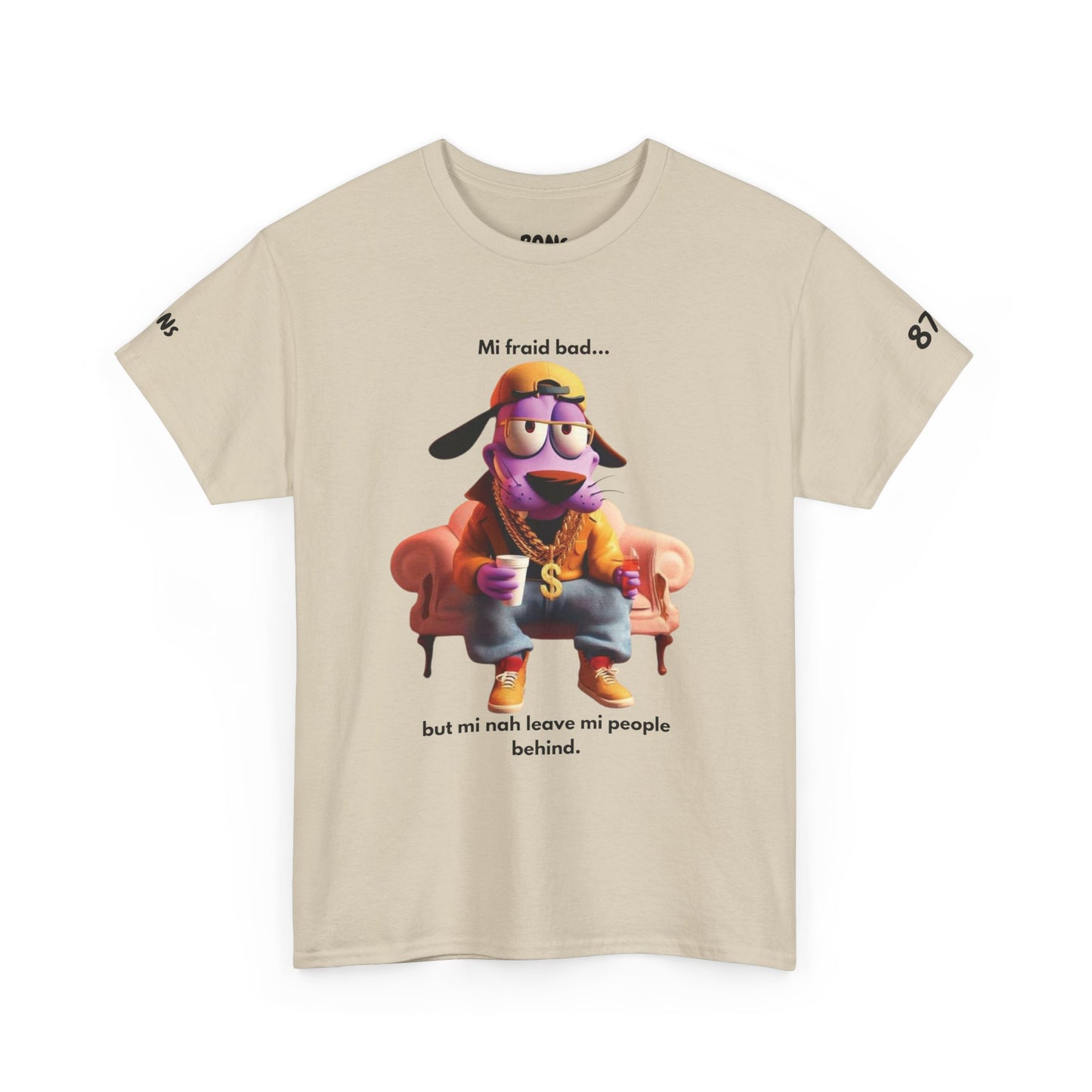 Vibrant Courage Graphic Tee, Fun Unisex Cotton Shirt, Funny Casual Wear, Unique Gift for Friends, Meme Apparel, Personal Style Statement