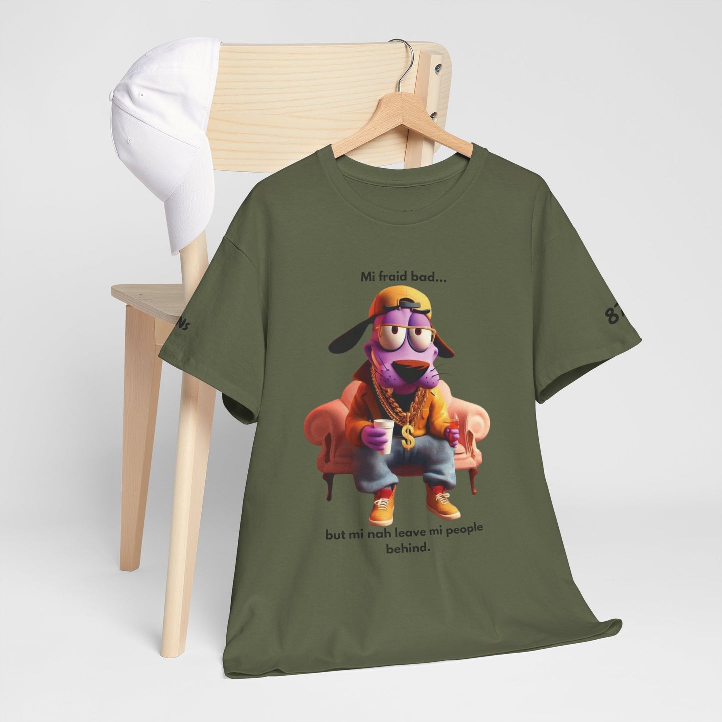 Vibrant Courage Graphic Tee, Fun Unisex Cotton Shirt, Funny Casual Wear, Unique Gift for Friends, Meme Apparel, Personal Style Statement