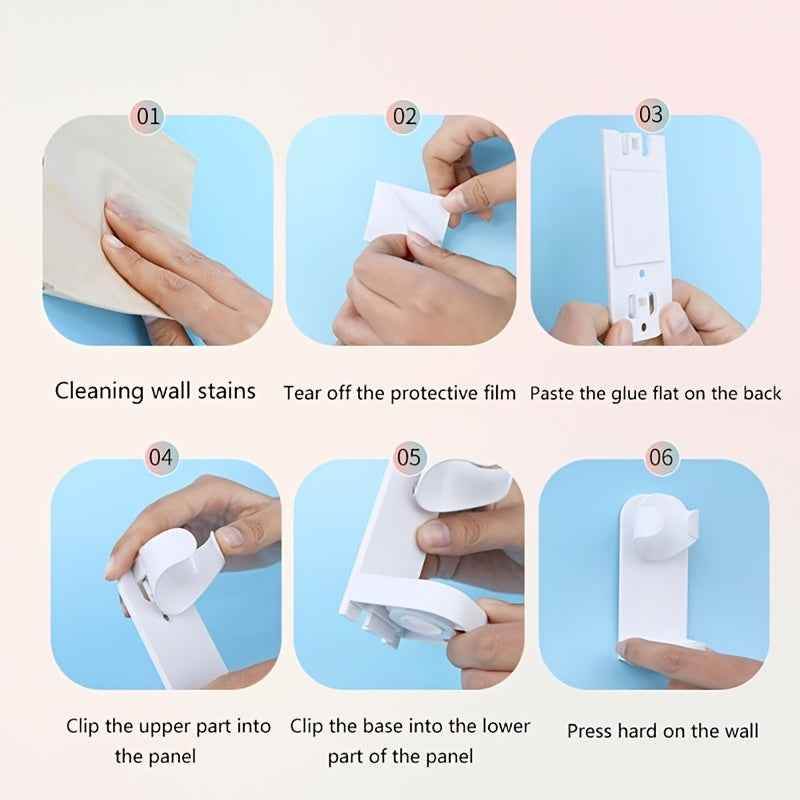 1pc Electric Toothbrush Holder - Wall-Mounted Toothbrush Stand Rack for 90% Electric Toothbrushes - Space-Saving, Easy-to-Clean, Modern Home Decor, Furniture for Bathroom, Ideal for Small Spaces - BON's