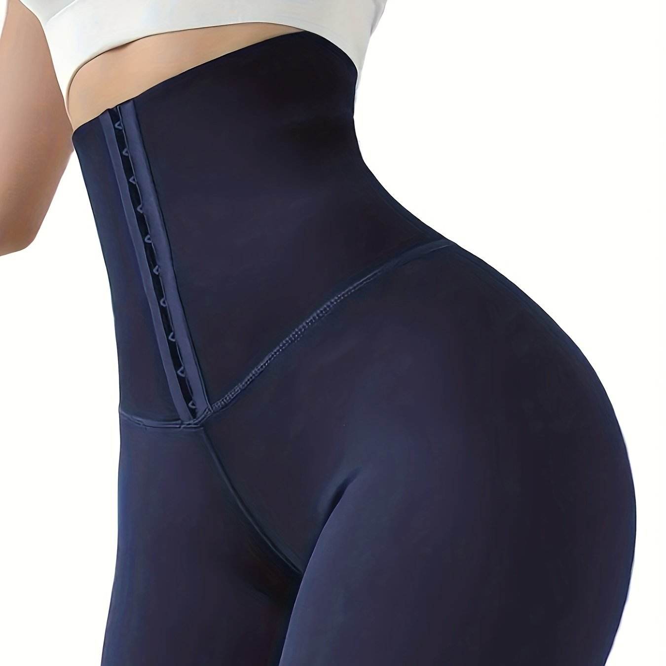 Women’s High-Waist Tummy Control Leggings - Olive Green, Thickened, Stretchy, Button Closure for Butt Lifting & Belly Smoothing, Long Length Skinny Jeans - BON's