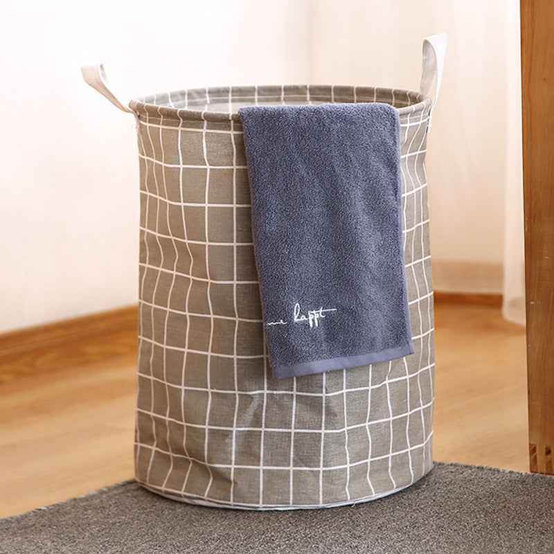 1pc Round Laundry Basket - Portable Dirty Clothes Hamper & Storage Bucket - BON's