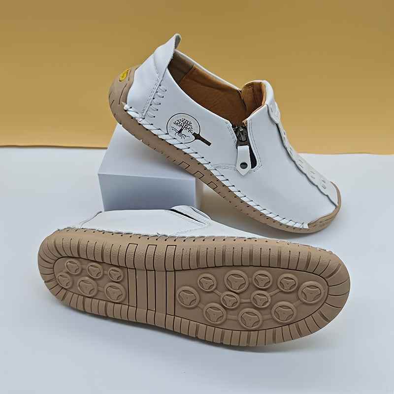 Men's Vintage Loafers: Durable, handmade synthetic shoes, brown/black. - BON's