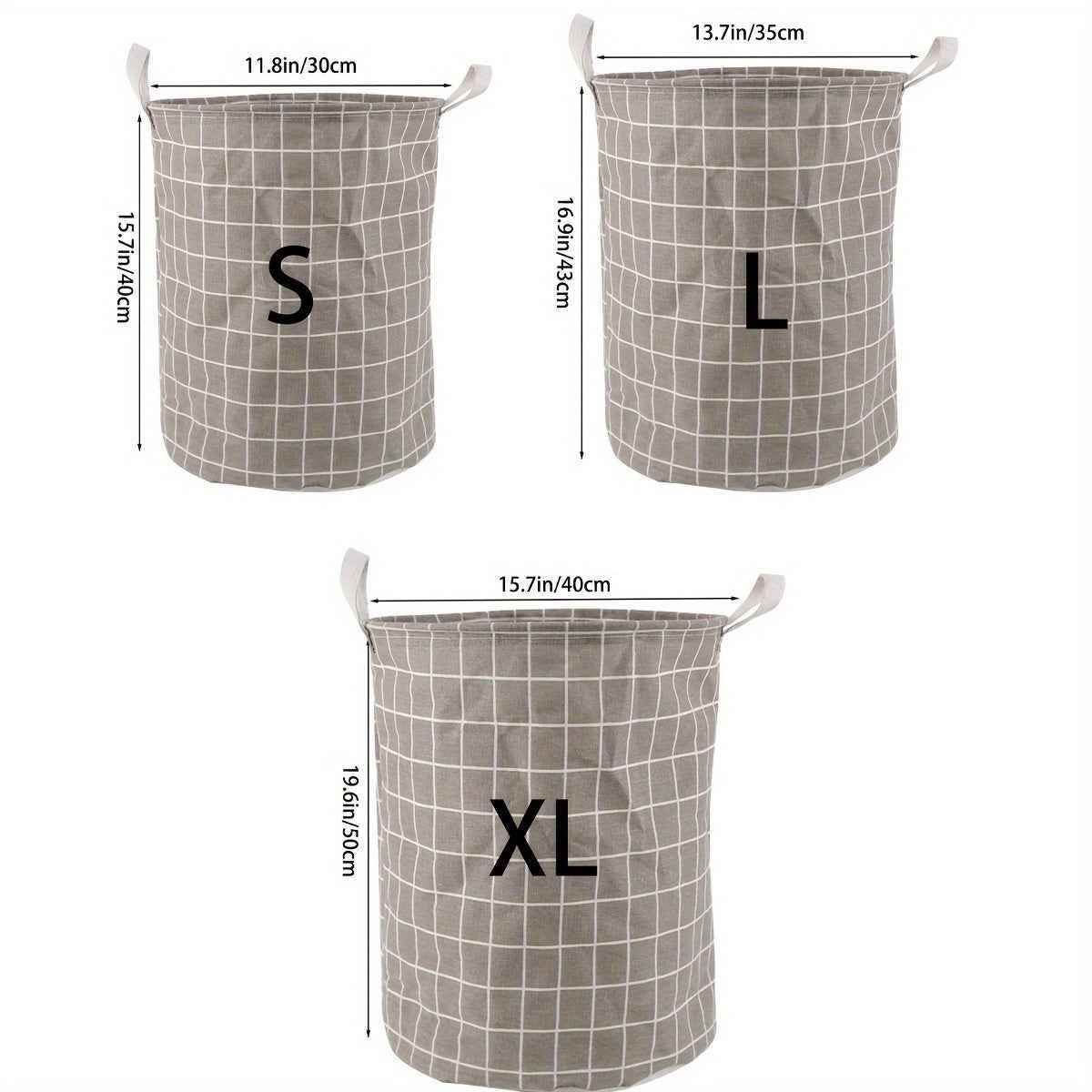 1pc Round Laundry Basket - Portable Dirty Clothes Hamper & Storage Bucket - BON's