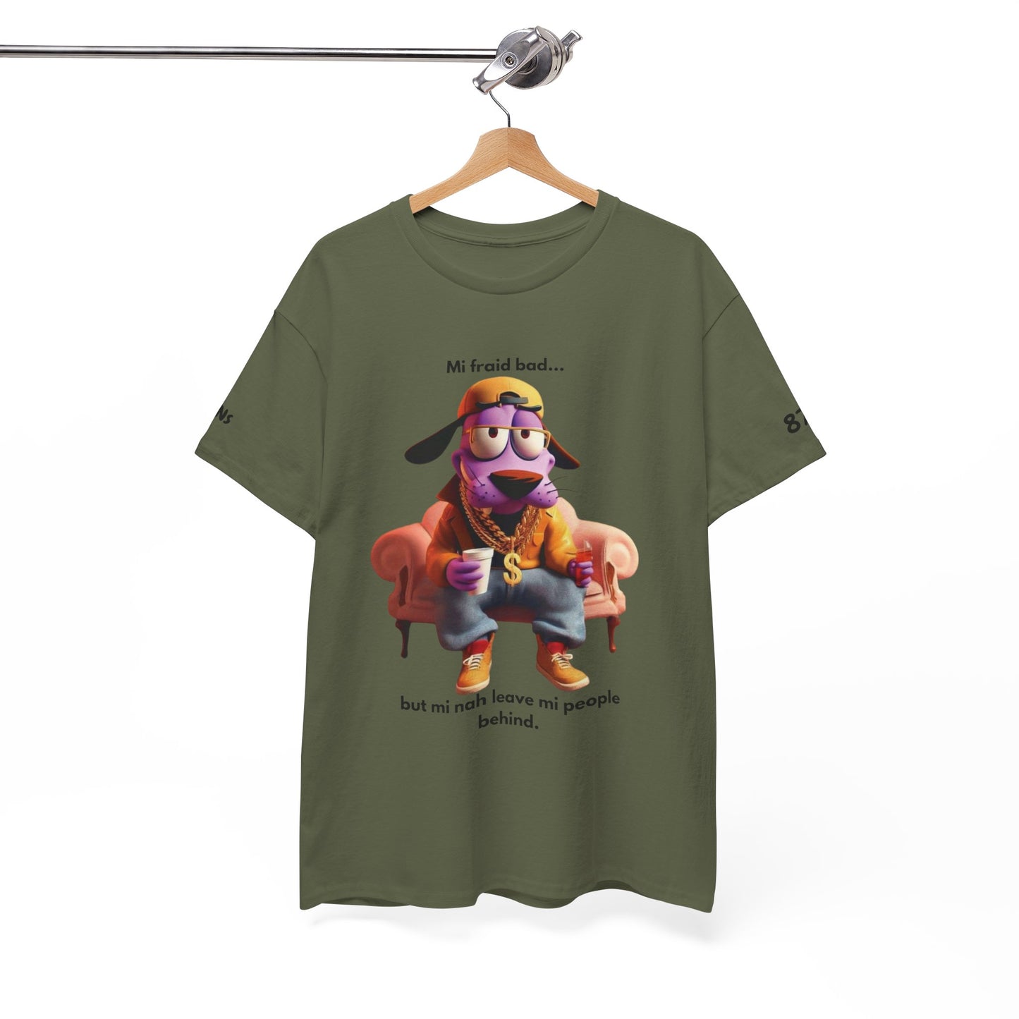 Vibrant Courage Graphic Tee, Fun Unisex Cotton Shirt, Funny Casual Wear, Unique Gift for Friends, Meme Apparel, Personal Style Statement