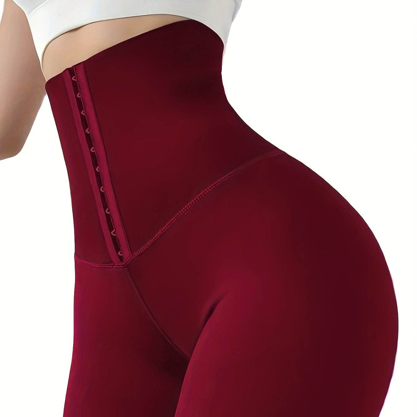 Women’s High-Waist Tummy Control Leggings - Olive Green, Thickened, Stretchy, Button Closure for Butt Lifting & Belly Smoothing, Long Length Skinny Jeans - BON's