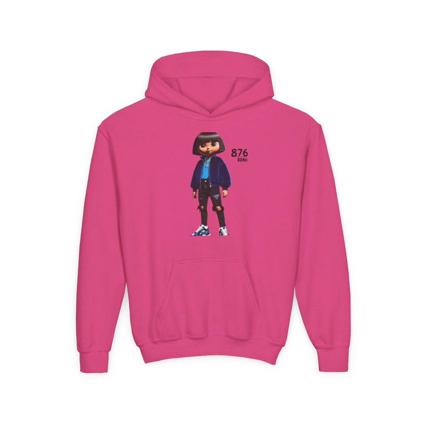 Youth Fashion Hoodie with Trendy Graphic, Cool Casual Wear for Kids, Gift for Birthday, Back-to-School, Everyday Style