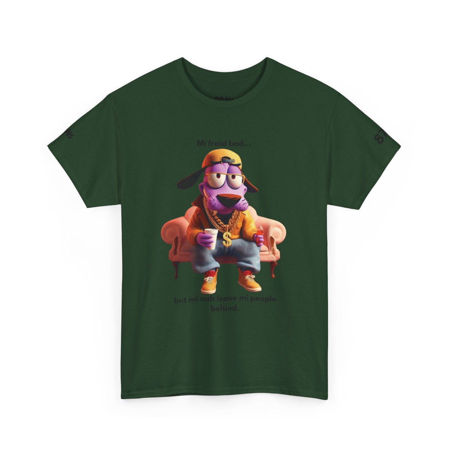 Vibrant Courage Graphic Tee, Fun Unisex Cotton Shirt, Funny Casual Wear, Unique Gift for Friends, Meme Apparel, Personal Style Statement