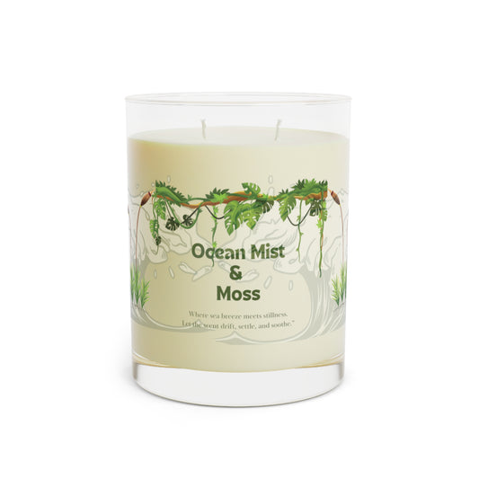 Ocean Mist and Moss Scented Candle, Relaxing Aromatherapy Candle, Eco-Friendly Home Decor, Gift for Her, Spa Day Essentials