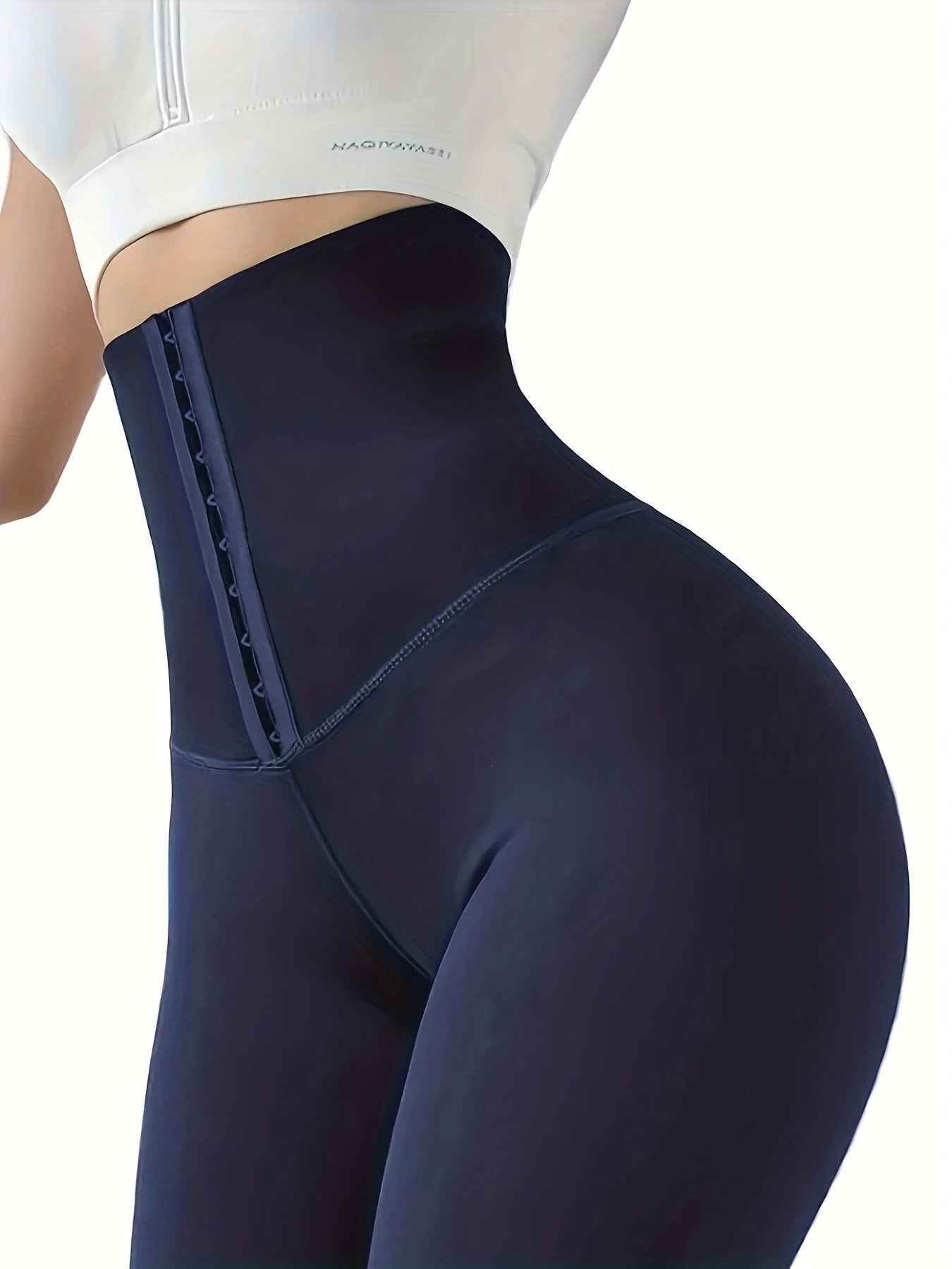 Women’s High-Waist Tummy Control Leggings - Olive Green, Thickened, Stretchy, Button Closure for Butt Lifting & Belly Smoothing, Long Length Skinny Jeans - BON's