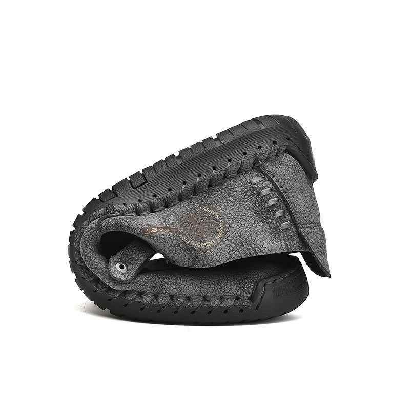 Men's Vintage Loafers: Durable, handmade synthetic shoes, brown/black. - BON's