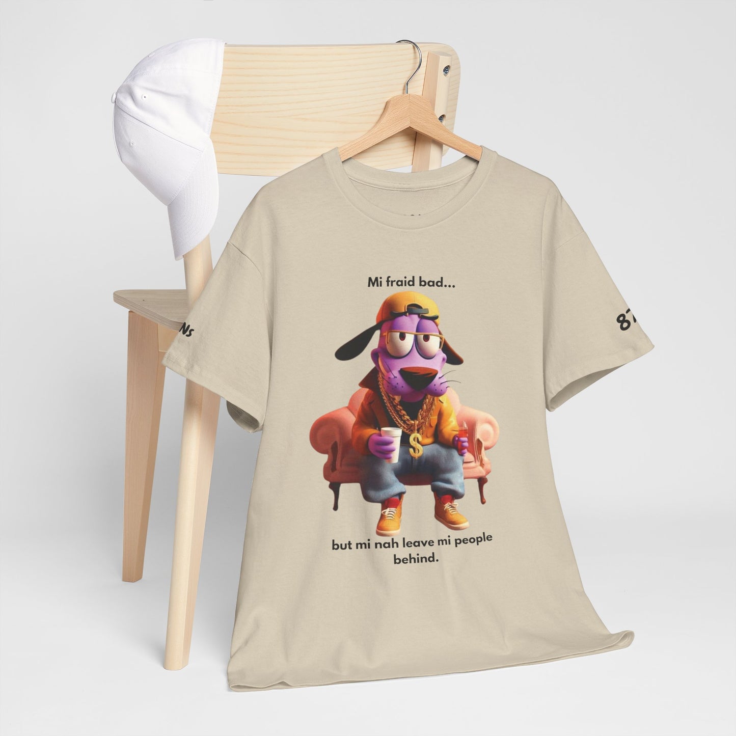 Vibrant Courage Graphic Tee, Fun Unisex Cotton Shirt, Funny Casual Wear, Unique Gift for Friends, Meme Apparel, Personal Style Statement