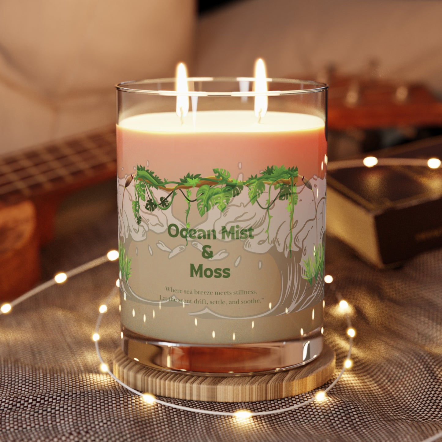 Ocean Mist and Moss Scented Candle, Relaxing Aromatherapy Candle, Eco-Friendly Home Decor, Gift for Her, Spa Day Essentials