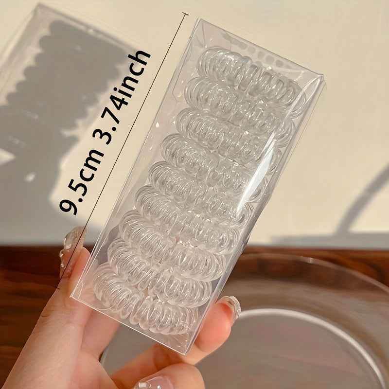 Spiral No-Crease Ponytail Holders for All-Day Comfort - 9 pcs - BON's