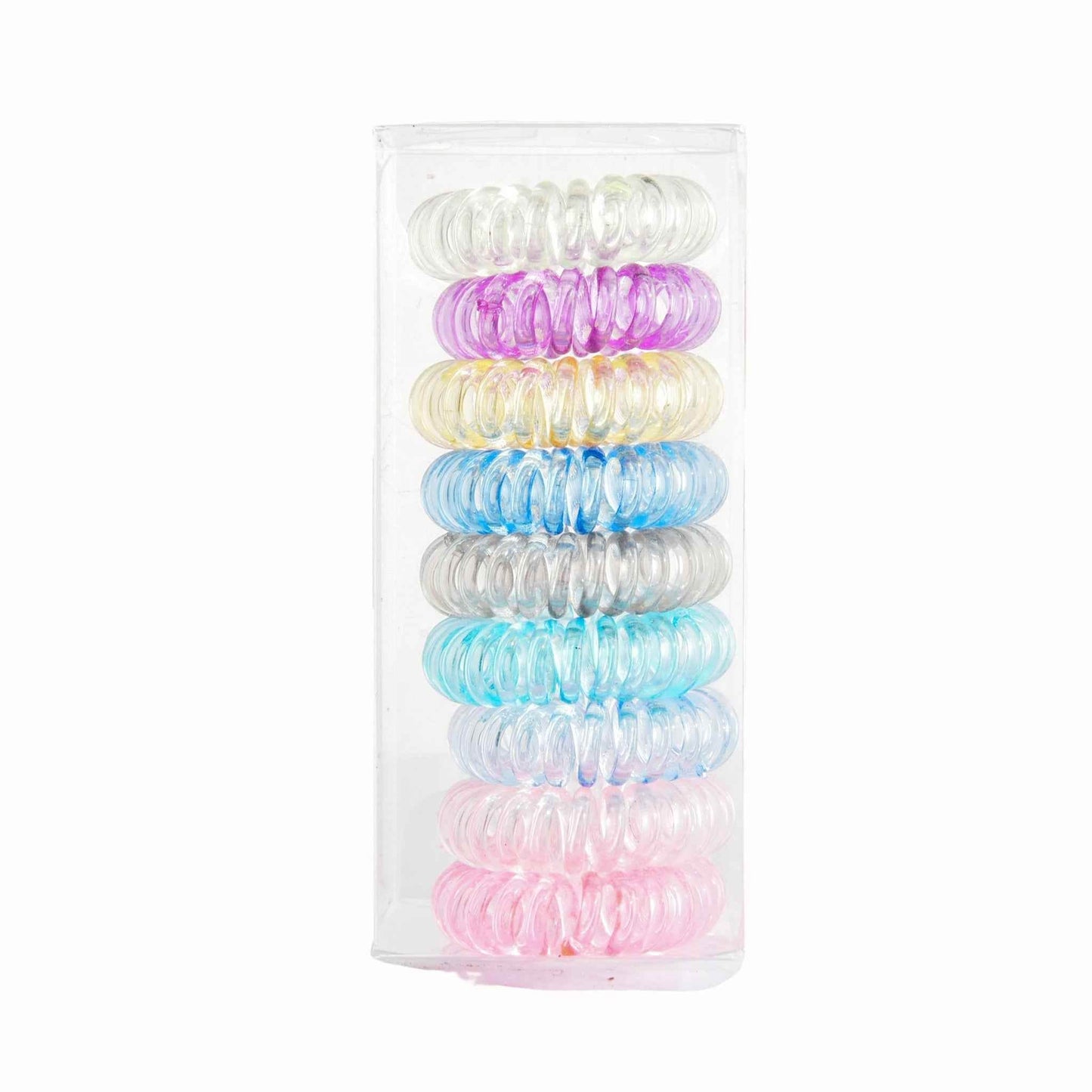 Spiral No-Crease Ponytail Holders for All-Day Comfort - 9 pcs - BON's