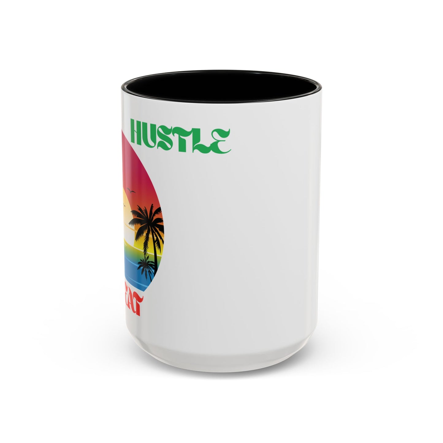 Tropical Hustle Coffee Mug - Relaxing Beach Vibes, Perfect Gift for Coffee Lovers, Motivational Cup for Home and Office