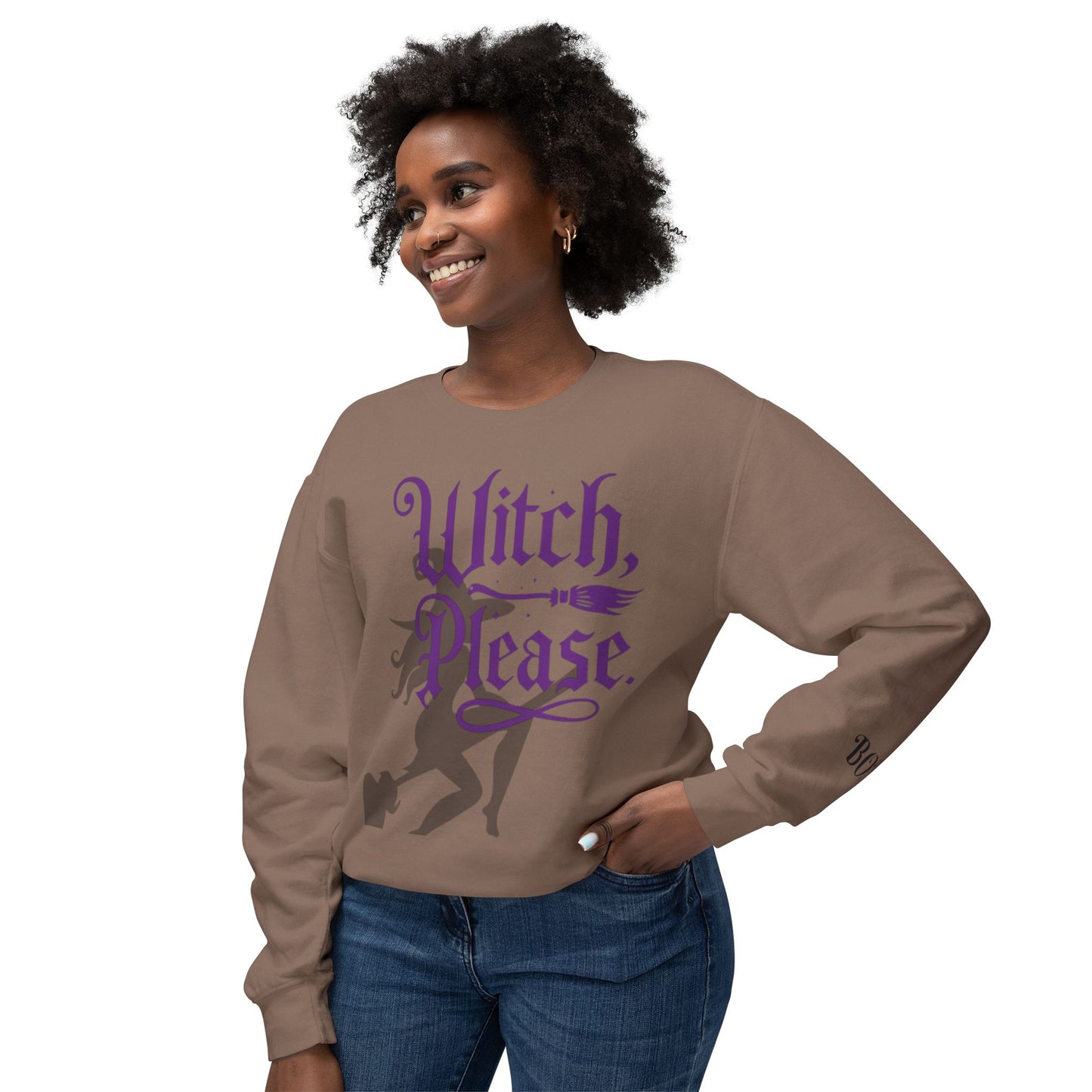 Witch Please Crewneck Sweatshirt, Women Halloween Apparel, Cozy Gift for Witches, Fall Fashion, Casual Wear, Spooky Season