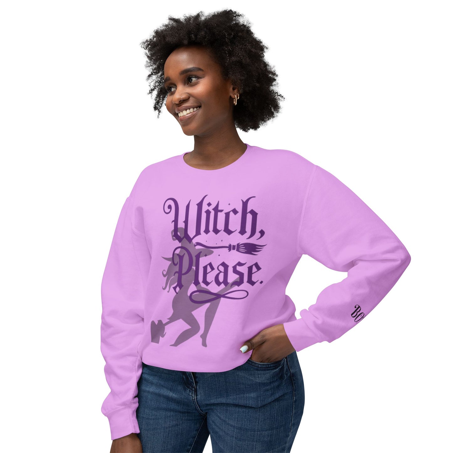 Witch Please Crewneck Sweatshirt, Women Halloween Apparel, Cozy Gift for Witches, Fall Fashion, Casual Wear, Spooky Season