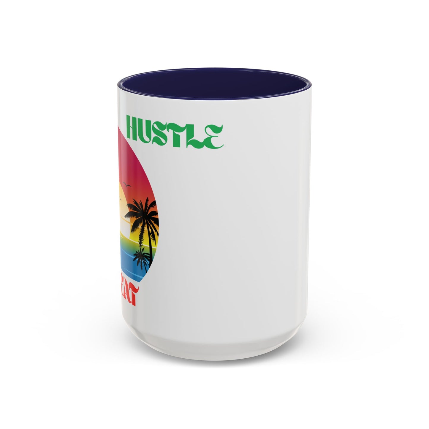 Tropical Hustle Coffee Mug - Relaxing Beach Vibes, Perfect Gift for Coffee Lovers, Motivational Cup for Home and Office