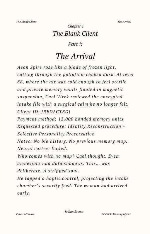 Celestial Veins e-Book: The Memory of Her - BON's
