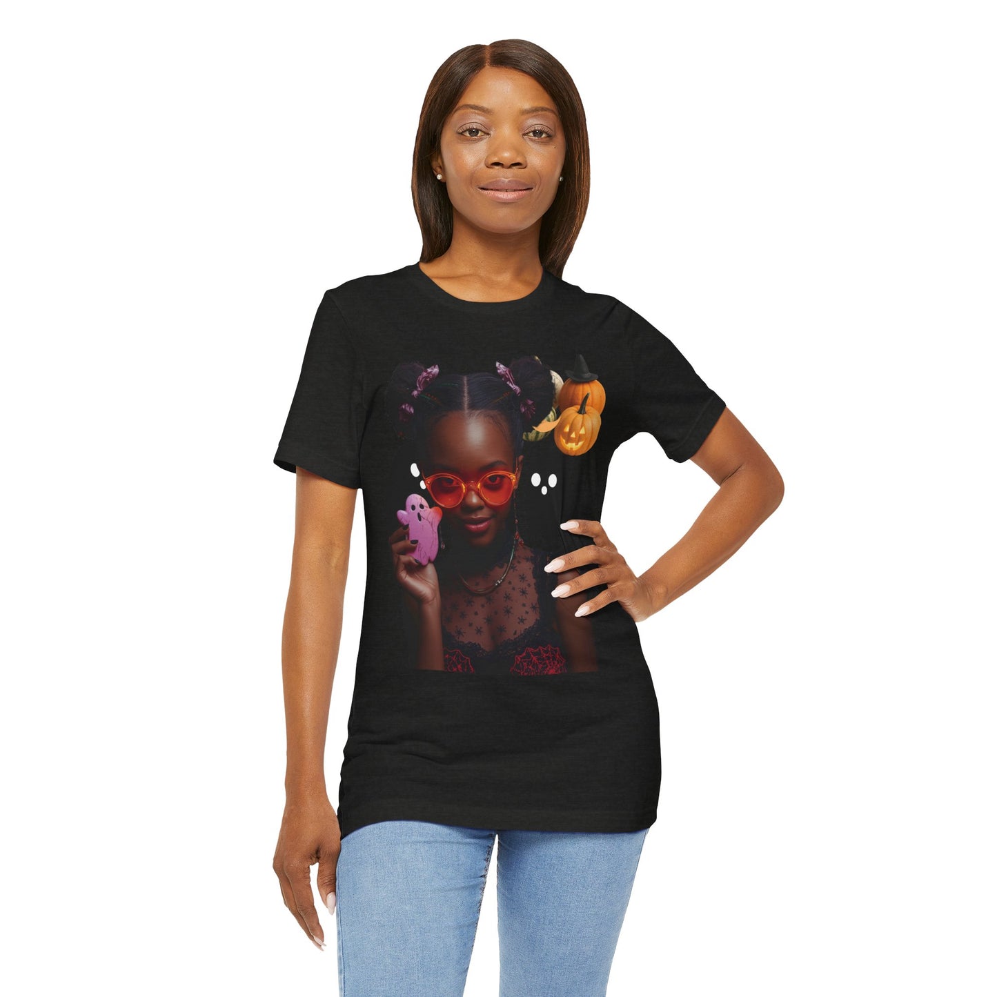 Spooky Chic Tee - Cute Halloween T-Shirt, Trendy Graphic Tee, Unisex Halloween Shirt, Party Apparel, Unique Gift Ideas