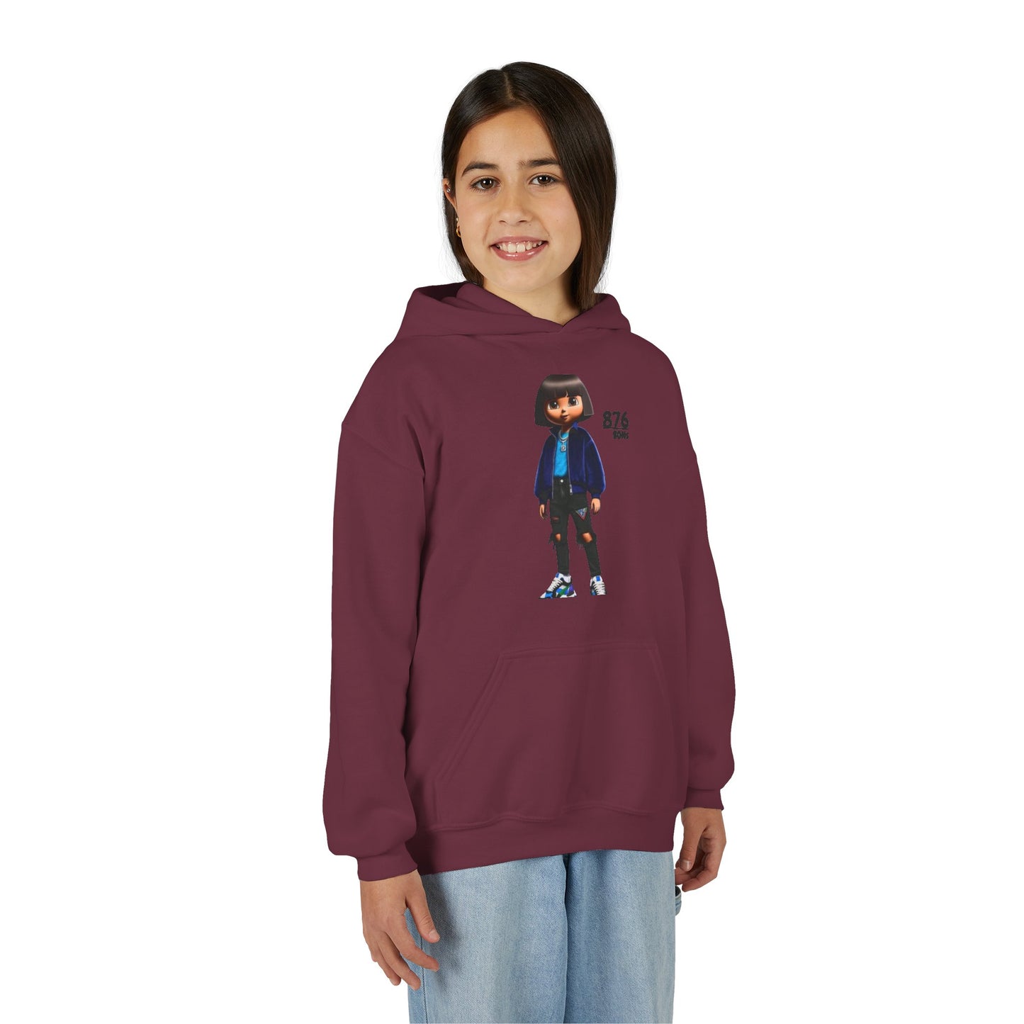 Youth Fashion Hoodie with Trendy Graphic, Cool Casual Wear for Kids, Gift for Birthday, Back-to-School, Everyday Style