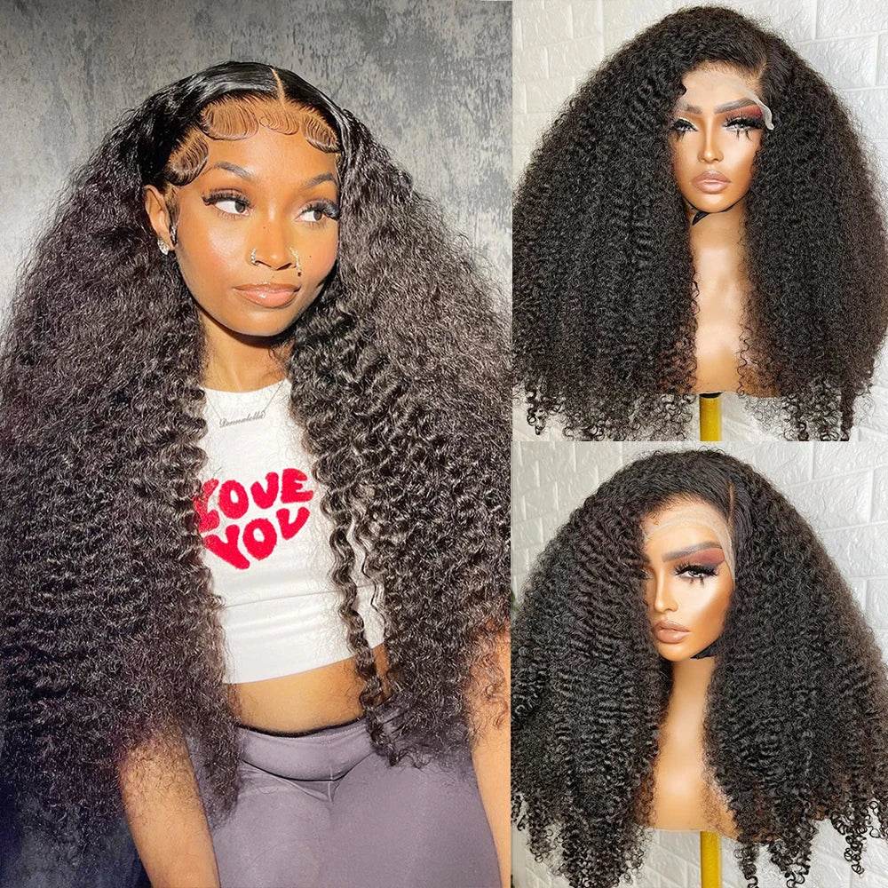 250 Density Deep Curly Wave Wig 30 Inch HD Lace Frontal 360 Full Lace Human Hair Wig - BON's