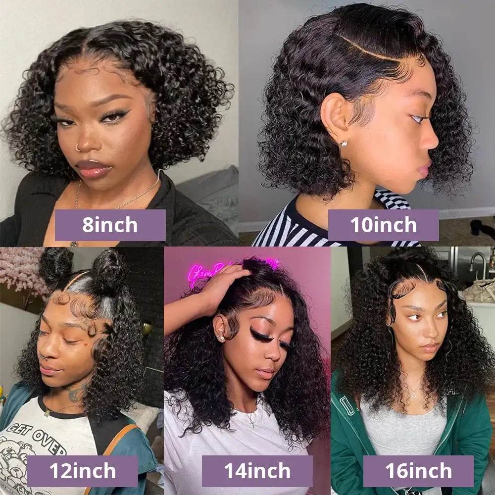 Pre Cut No Glue Bob Wigs - Curly 7x5 Glueless Lace Frontal Human Hair 13x4 Ready To Go Wigs for Women Pre Plucked - BON's